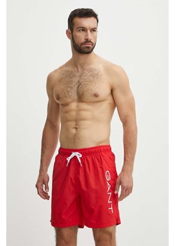 Gant szorty kąpielowe kolor czerwony ze sklepu ANSWEAR.com w kategorii Kąpielówki - zdjęcie 172180858