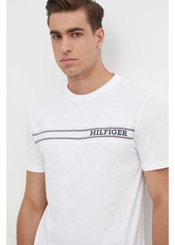 Tommy Hilfiger t-shirt bawełniany męski kolor biały z aplikacją UM0UM03196 ze sklepu ANSWEAR.com w kategorii T-shirty męskie - zdjęcie 172181397