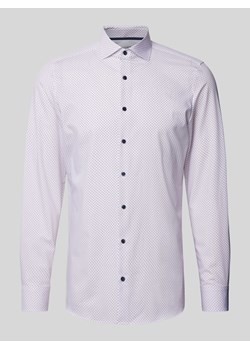 Koszula biznesowa o kroju body fit ze wzorem na całej powierzchni ze sklepu Peek&Cloppenburg  w kategorii Koszule męskie - zdjęcie 172182388