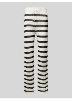 Spodnie materiałowe z ażurowym wzorem ze sklepu Peek&Cloppenburg  w kategorii Spodnie damskie - zdjęcie 172182546