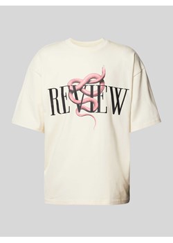 T-shirt z nadrukiem z logo i okrągłym dekoltem ze sklepu Peek&Cloppenburg  w kategorii T-shirty męskie - zdjęcie 172182588