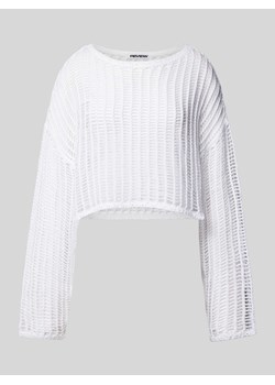 Sweter krótki z dzianiny z ażurowym wzorem ze sklepu Peek&Cloppenburg  w kategorii Swetry damskie - zdjęcie 172182665