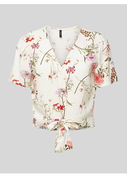 Bluzka z wiskozy z wiązanym detalem model ‘EASY JOY’ ze sklepu Peek&Cloppenburg  w kategorii Bluzki damskie - zdjęcie 172182746