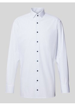 Koszula biznesowa o kroju modern fit ze wzorem na całej powierzchni ze sklepu Peek&Cloppenburg  w kategorii Koszule męskie - zdjęcie 172183339