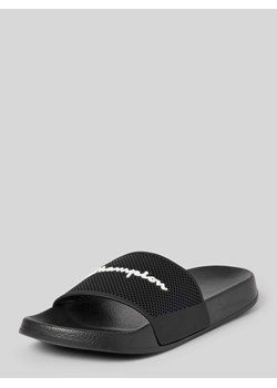 Sandały z nadrukiem z logo model ‘DAYTONA’ ze sklepu Peek&Cloppenburg  w kategorii Klapki damskie - zdjęcie 172183349