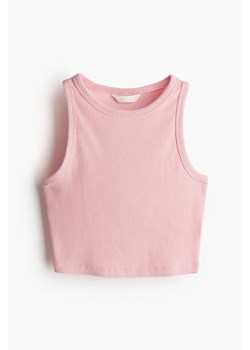 H & M - Krótki top bez rękawów - Różowy ze sklepu H&M w kategorii Bluzki damskie - zdjęcie 172183476