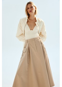 H & M - Trapezowa spódnica cargo - Beżowy ze sklepu H&M w kategorii Spódnice - zdjęcie 172183489
