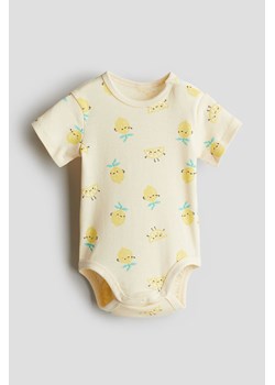H & M - Wzorzyste body - Żółty ze sklepu H&M w kategorii Odzież dla niemowląt - zdjęcie 172183535