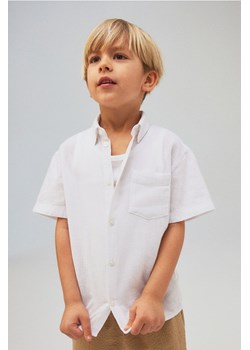 H & M - Koszula z domieszką lnu - Biały ze sklepu H&M w kategorii Koszule chłopięce - zdjęcie 172183618