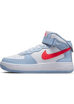 Buty dla dużych dzieci Nike Air Force 1 Mid EasyOn - Niebieski ze sklepu Nike poland w kategorii Buty sportowe dziecięce - zdjęcie 172184629