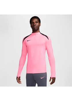Męska treningowa koszulka piłkarska z zamkiem 1/2 Dri-FIT Nike Strike - Różowy ze sklepu Nike poland w kategorii T-shirty męskie - zdjęcie 172184645