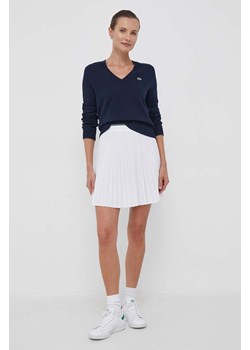Lacoste spódnica kolor biały mini rozkloszowana ze sklepu PRM w kategorii Spódnice - zdjęcie 172185006