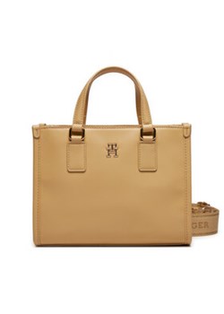 Tommy Hilfiger Torebka Th Monotype Mini Tote AW0AW15977 Beżowy ze sklepu MODIVO w kategorii Torby Shopper bag - zdjęcie 172187845