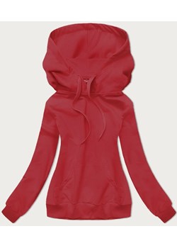 Cienka damska bluza kangurka czerwona (W06-18) ze sklepu goodlookin.pl w kategorii Bluzy damskie - zdjęcie 172188158