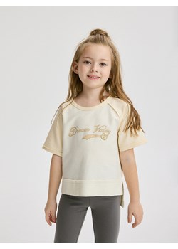 Reserved - T-shirt z nadrukiem - kremowy ze sklepu Reserved w kategorii Bluzki dziewczęce - zdjęcie 172189926