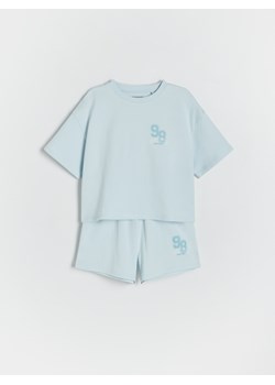 Reserved - Piżama dwuczęściowa - jasnoturkusowy ze sklepu Reserved w kategorii Bluzki dziewczęce - zdjęcie 172190019