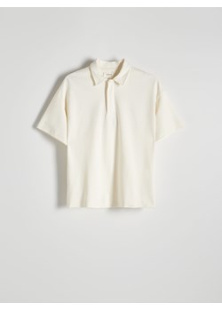Reserved - Koszulka polo boxy - złamana biel ze sklepu Reserved w kategorii T-shirty męskie - zdjęcie 172190196