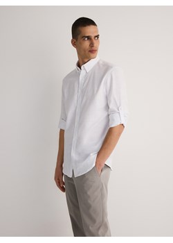 Reserved - Bawełniana koszula regular fit - biały ze sklepu Reserved w kategorii Koszule męskie - zdjęcie 172190215