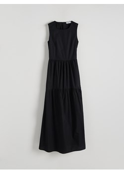 Reserved - Bawełniana sukienka maxi - czarny ze sklepu Reserved w kategorii Sukienki - zdjęcie 172194457