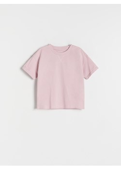 Reserved - Bawełniany t-shirt - fioletowy ze sklepu Reserved w kategorii Koszulki niemowlęce - zdjęcie 172194566