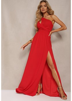 Czerwona Asymetryczna Sukienka Rozkloszowana Maxi Adavia ze sklepu Renee odzież w kategorii Sukienki - zdjęcie 172194846