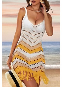 Sukienka FLORZA YELLOW ze sklepu Ivet Shop w kategorii Odzież plażowa - zdjęcie 172195526