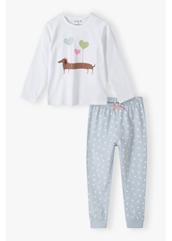 Piżama dziewczęca z nadrukiem pieska ze sklepu 5.10.15 w kategorii Piżamy dziecięce - zdjęcie 172195588