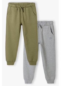 2pak spodni dresowych dla chłopca - szare i khaki - Limited Edition ze sklepu 5.10.15 w kategorii Spodnie chłopięce - zdjęcie 172195607