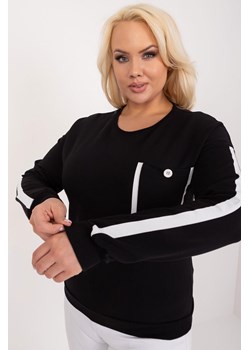 Bluzka Plus Size Z Bawełny czarna ze sklepu 5.10.15 w kategorii Bluzki damskie - zdjęcie 172195628