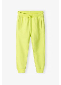 Dresowe spodnie limonkowe slim dla dziecka - 5.10.15. ze sklepu 5.10.15 w kategorii Spodnie chłopięce - zdjęcie 172195687
