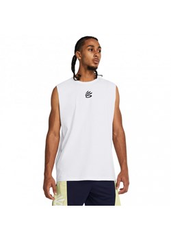 Męski top do koszykówki Under Armour Curry SLVS Tee - biały ze sklepu Sportstylestory.com w kategorii T-shirty męskie - zdjęcie 172196436