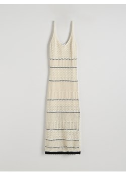 Reserved - Dzianinowa sukienka maxi na ramiączkach - kremowy ze sklepu Reserved w kategorii Sukienki - zdjęcie 172197185