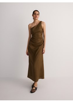 Reserved - Sukienka maxi z lnu - brązowy ze sklepu Reserved w kategorii Sukienki - zdjęcie 172197266