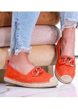 Pomarańczowe baleriny espadryle /F1-3 16220 T184/ ze sklepu Pantofelek24.pl w kategorii Espadryle damskie - zdjęcie 172198139