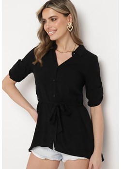Czarna Koszula Viazena ze sklepu Born2be Odzież w kategorii Koszule damskie - zdjęcie 172200028