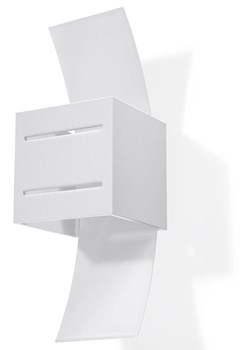 Minimalistyczny kinkiet E730-Lorete - biały ze sklepu Edinos.pl w kategorii Lampy ścienne - zdjęcie 172200717