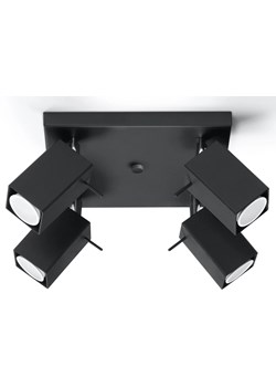 Kwadratowy plafon LED E789-Merids - czarny ze sklepu Edinos.pl w kategorii Lampy sufitowe - zdjęcie 172200948