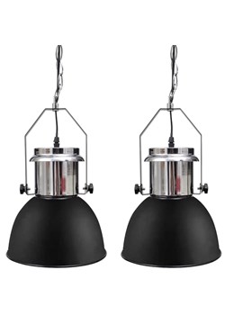 Dwie czarne regulowane lampy wiszące loft - E984-Agito ze sklepu Edinos.pl w kategorii Lampy wiszące - zdjęcie 172201309