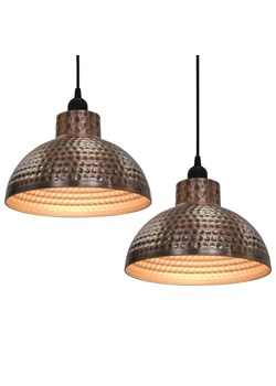 Komplet dwóch metalowych lamp wiszących - EX16 F8-E62 ze sklepu Edinos.pl w kategorii Lampy wiszące - zdjęcie 172201355