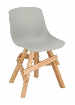 Drewniane krzesło szare - Trisi ze sklepu Edinos.pl w kategorii Krzesła - zdjęcie 172201736