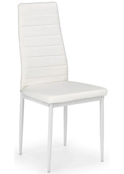 Tapicerowane krzesło Dikon - białe ze sklepu Edinos.pl w kategorii Krzesła - zdjęcie 172201927