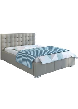Tapicerowane łóżko z pojemnikiem 140x200 Elber 3X - 36 kolorów ze sklepu Edinos.pl w kategorii Łóżka i materace - zdjęcie 172202067