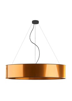 Miedziana lampa wisząca z dużym abażurem 100 cm - EX326-Portona ze sklepu Edinos.pl w kategorii Lampy wiszące - zdjęcie 172202675