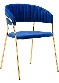 Krzesło ciemnoniebieskie w stylu glamour R5-A89 ze sklepu Edinos.pl w kategorii Krzesła - zdjęcie 172202989