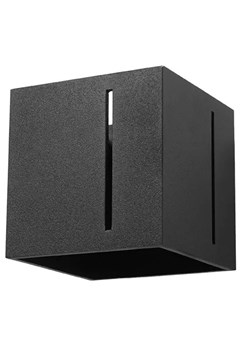 Czarny minimalistyczny kinkiet kostka - EX525-Pixan ze sklepu Edinos.pl w kategorii Lampy ścienne - zdjęcie 172203516