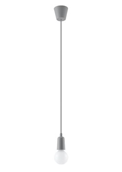 Szara lampa wisząca loft z regulacją wysokości - EX541-Diegi ze sklepu Edinos.pl w kategorii Lampy wiszące - zdjęcie 172203597