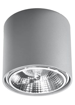 Szary minimalistyczny plafon LED walec - EX655-Tiubo ze sklepu Edinos.pl w kategorii Lampy sufitowe - zdjęcie 172204469