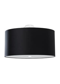 Czarny okrągły nowoczesny plafon 50 cm - EX665-Otti ze sklepu Edinos.pl w kategorii Lampy sufitowe - zdjęcie 172204517
