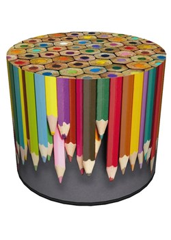Okrągła kolorowa pufa dziecięca 8 wzorów - Basti ze sklepu Edinos.pl w kategorii Pufy i siedziska - zdjęcie 172205539