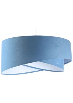 Niebiesko-biała welurowa lampa wisząca - EX996-Alias ze sklepu Edinos.pl w kategorii Lampy wiszące - zdjęcie 172205666